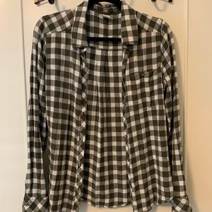 Roxy Medium Hunter Green plaid Button Down